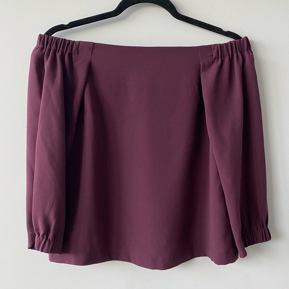 Aritzia Tops - Aritzia | Purple Babaton Off-Shoulder Blouse